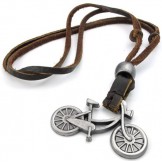 Professional Design Delicate Colors Excellent Quality Titanium Leather Necklace