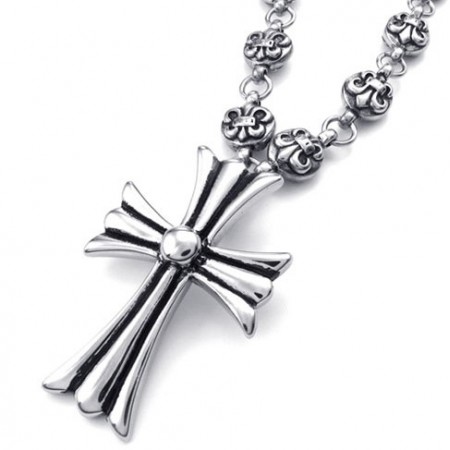 Rational Construction Color Brilliancy Stable Quality Titanium Cross Pendant 