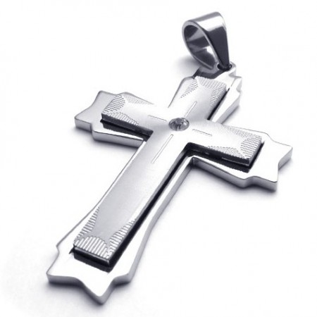 For Your Selection Color Brilliancy Reliable Quality Titanium Cross Pendant