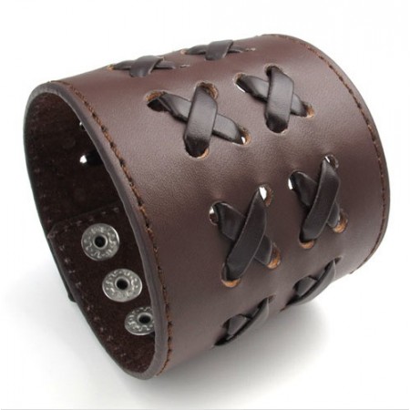 Finely Processed Delicate Colors Reliable Quality Titanium Leather Bangle