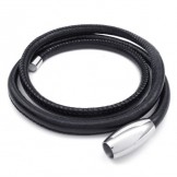 Deft Design Delicate Colors Excellent Quality Titanium Leather Necklace