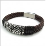 Deft Design Delicate Colors Reliable Quality Titanium Leather Bracelet
