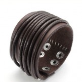 Skillful Manufacture Delicate Colors Reliable Quality Titanium Leather Bangle