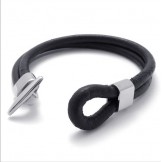 Skillful Manufacture Delicate Colors Reliable Quality Titanium Leather Bangle