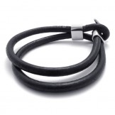 Skillful Manufacture Delicate Colors Reliable Quality Titanium Leather Bangle
