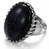 Complete in Specifications Exaggerate Quartzite Titanium Ring