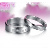 Stable Quality Exquisite Titanium Ring For Lovers 