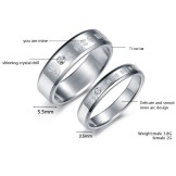 Stable Quality Exquisite Titanium Ring For Lovers 
