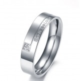 Quality and Quantity Assured Endless Love Titanium Ring For Lovers