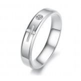 Stable Quality Cross Titanium Ring For Lovers 