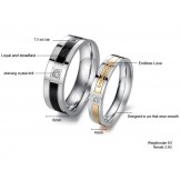 The King of Quantity Titanium Ring For Lovers With Diamond