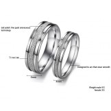 Wide Varieties Pearl Sand Titanium Ring For Lovers 