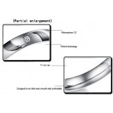 High Quality Black Titanium Ring For Lovers With Diamond
