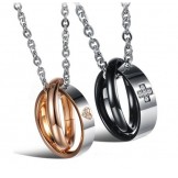 Superior Quality Cross Sweetheart Titanium Ring For Lovers 