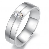 High Quality Titanium Ring For Lovers With Rhinestone