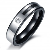 Easy to Use Concise Titanium Ring For Lovers 