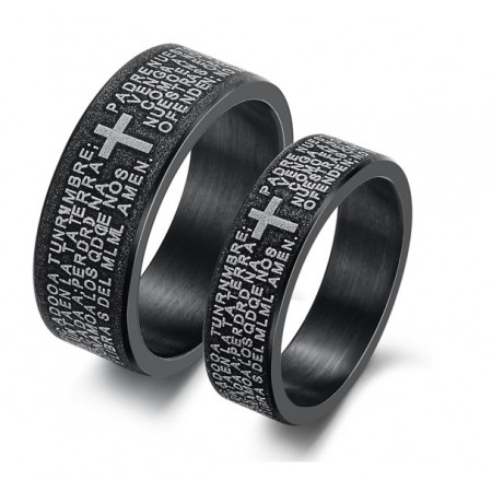 High Quality Cross Titanium Ring For Lovers