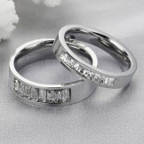 Wide Varieties Titanium Ring For Lovers With Rhinestone