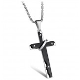 Wide Varieties Cross Titanium Necklace