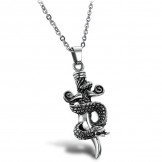 High Quality Male Cross Titanium Necklace 