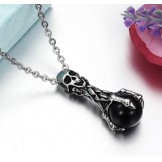 Quality and Quantity Assured Skull Titanium Necklace 