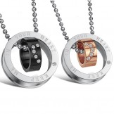 The Queen of Quality Sweetheart Titanium Necklace For Lovers With Diamond