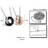 Dependable Performance Titanium Necklace For Lovers With Rhinestone