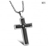 Quality and Quantity Assured Cross Titanium Necklace For Lovers 