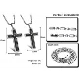 Quality and Quantity Assured Cross Titanium Necklace For Lovers 