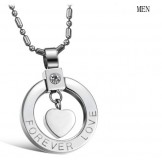 Easy to Use Sweetheart Titanium Necklace For Lovers 
