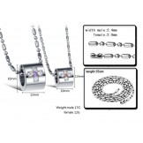 Durable in Use Cross Titanium Necklace For Lovers With Rhinestone