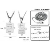 Selling Well all over the World White Titanium Necklace For Lovers 