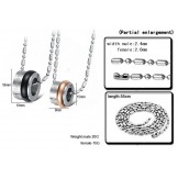 Excellent Quality Round Shape Titanium Necklace For Lovers 