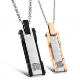 High Quality Titanium Necklace For Lovers With Rhinestone