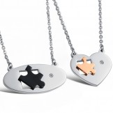The Queen of Quality Titanium Necklace For Lovers With Rhinestone