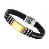 Superior Quality Male Titanium Silicone Bangle 