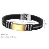 Superior Quality Male Titanium Silicone Bangle 