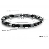 Wide Varieties Titanium Silicone Bangle