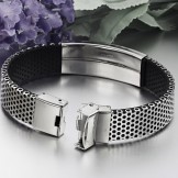 World-wide Renown Scorpion Titanium Leather Bangle 