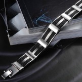 World-wide Renown Male Titanium Silicone Bangle 