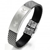 to Have a Long Story Titanium Leather Bangle 