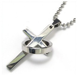 Titanium cross necklaces for men