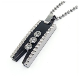 Titanium diamond necklace