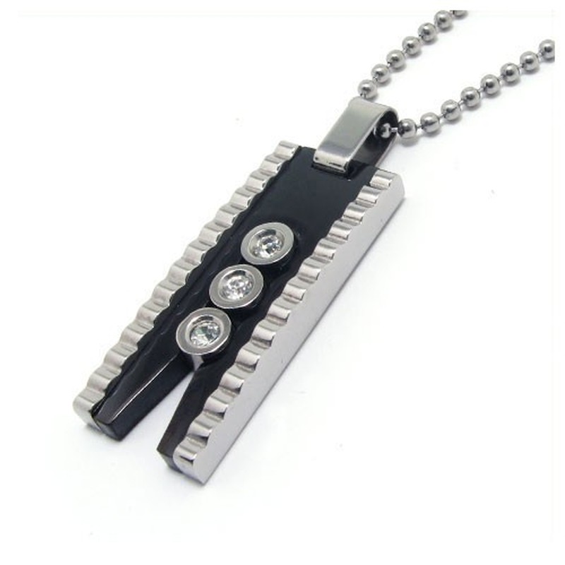 Titanium diamond necklace