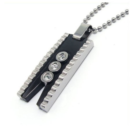 Titanium diamond necklace