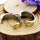 Reliable Reputation Female Maple Leaf Shape Titanium Earrings 