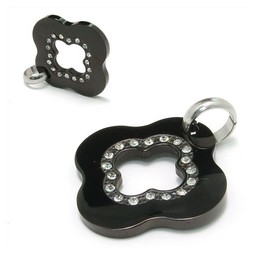 Titanium diamond necklace