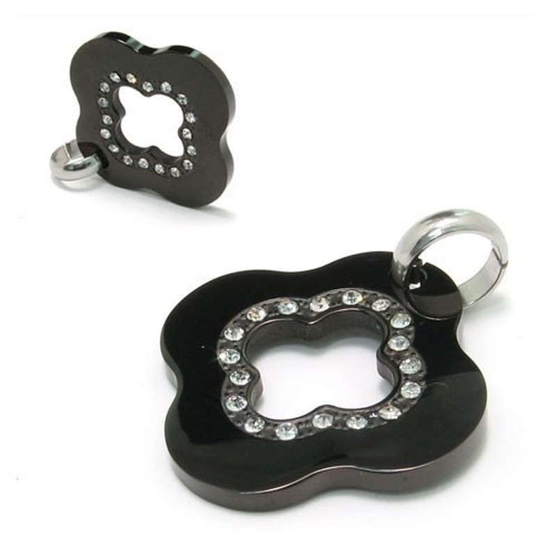 Titanium diamond necklace