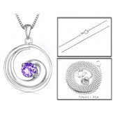 High Quality Female Platinum Plating Titanium Necklace With Diamond