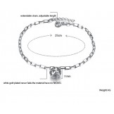 Quality and Quantity Assured Female Hollow Ball Shape Platinum Plating Titanium Anklet 